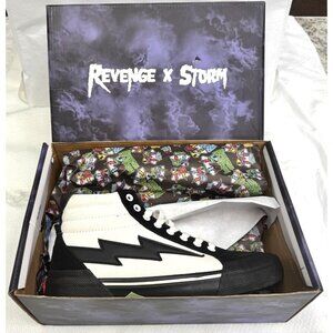 Revenge X Storm Vol.2 White & Black High‎ Top Sneakers Sz 8 NIB